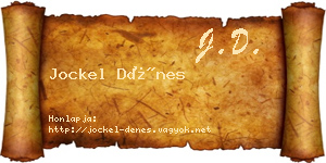 Jockel Dénes névjegykártya